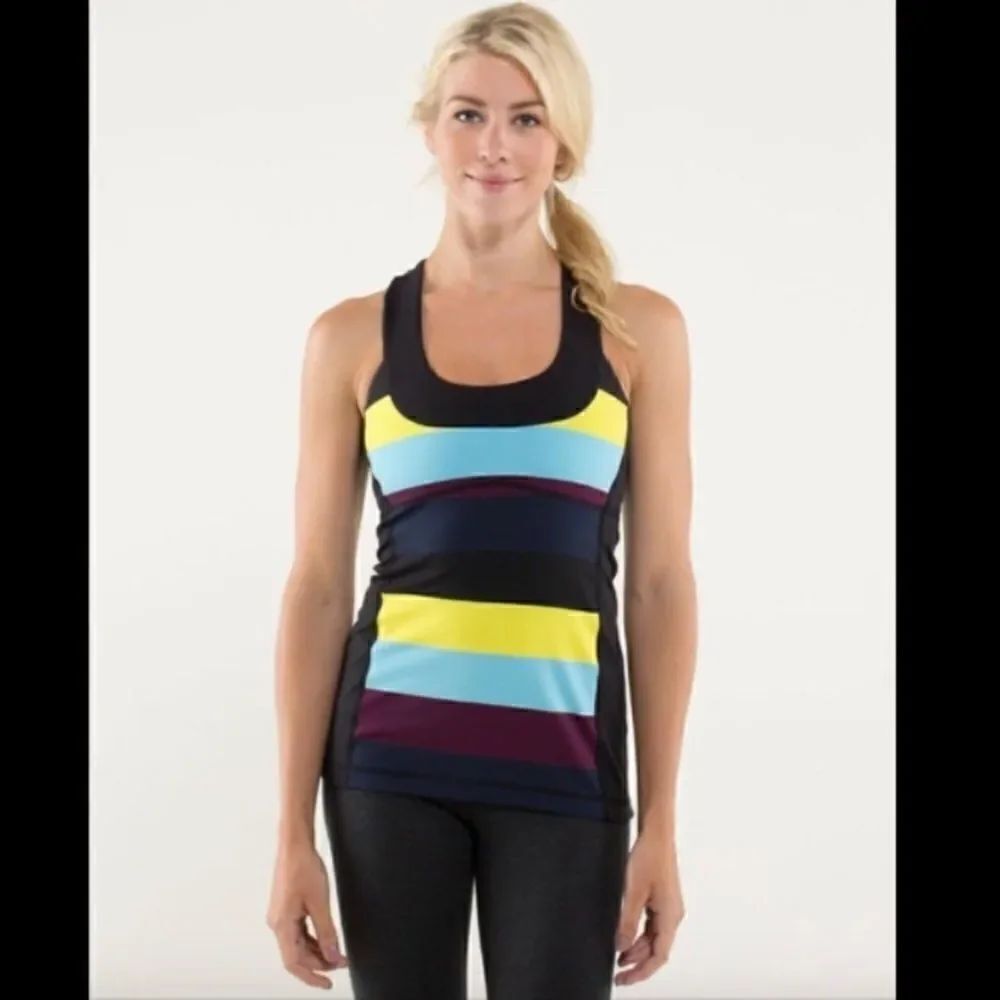 Lululemon Women's Scoop Neck Tank Pow Stripe
